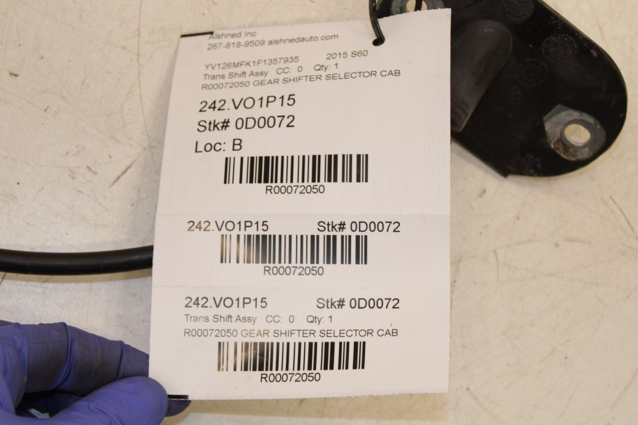 15-16 Volvo S60 T5 Premier 2.0L Auto Transmission Gear Shift Lever Control Cable - Alshned Auto Parts