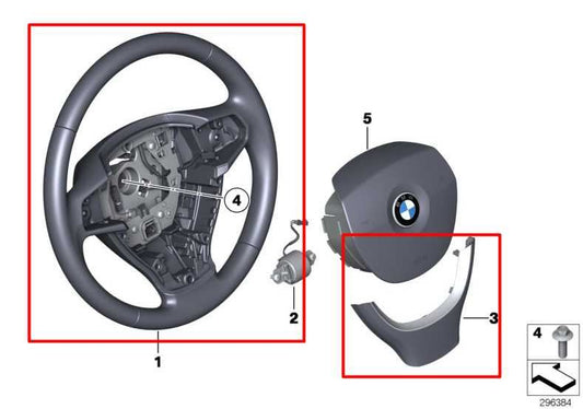 2010-2015 BMW 750Li xDrive 4.4L AWD Steering Wheel Leather w/ Control Buttons - Alshned Auto Parts