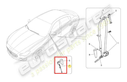 2017-2021 Maserati Ghibli 3.0L RWD Front Passenger Right Side Seat Belt Buckle - Alshned Auto Parts