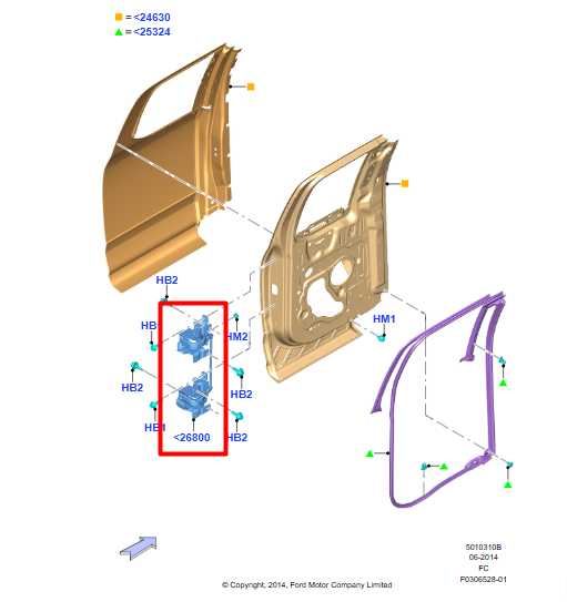 2015-2025 Ford F150 XL Rear Left Extended Door Hinge w/ Bolts FL3Z-1826801-C OEM - Alshned Auto Parts