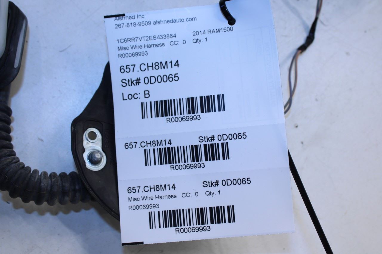 2013-2015 Ram 1500 Crew Cab Laramie Rear Right Side Door Wire Harness 68160038AC - Alshned Auto Parts
