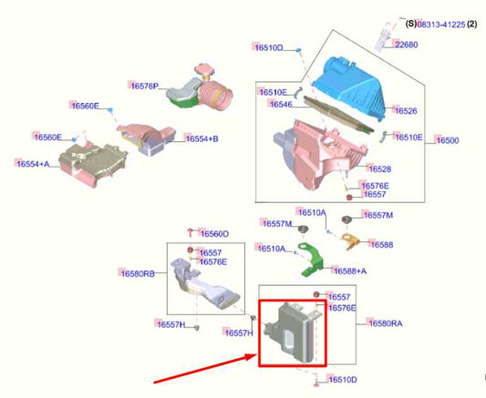 2019-2025 Nissan Altima SL 2.5L Left Engine Air Intake Resonator 16585-6CA0A OEM - Alshned Auto Parts