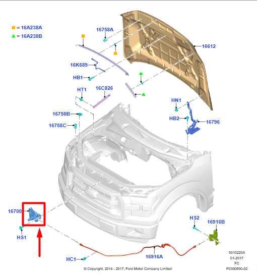 2015-2020 Ford F150 Front Hood Lock Latch Actuator FL3Z-16700-B OEM - Alshned Auto Parts