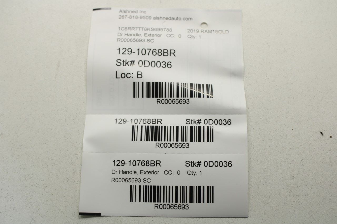19-22 Ram 1500 Classic Crew Cab Rear RH Side Door Exterior Handle 1GH18JSCAF OEM - Alshned Auto Parts