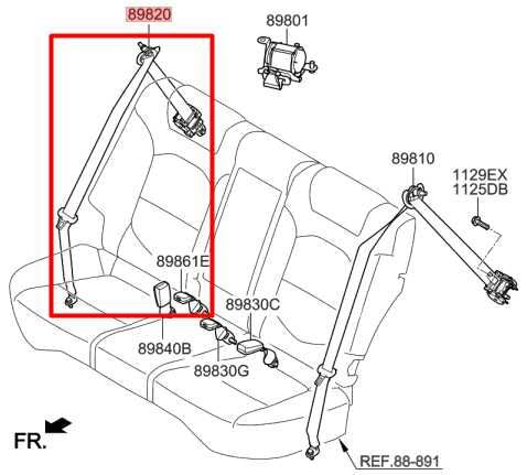 2019-21 Hyundai Tucson Value Rear RH 2nd Row Seat Belt Retractor 89820-D3500-UUE - Alshned Auto Parts