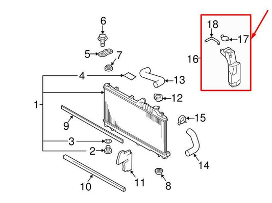 2005-2019 Subaru Outback Legacy Radiator Coolant Reservoir Bottle 45150AG00A OEM - Alshned Auto Parts
