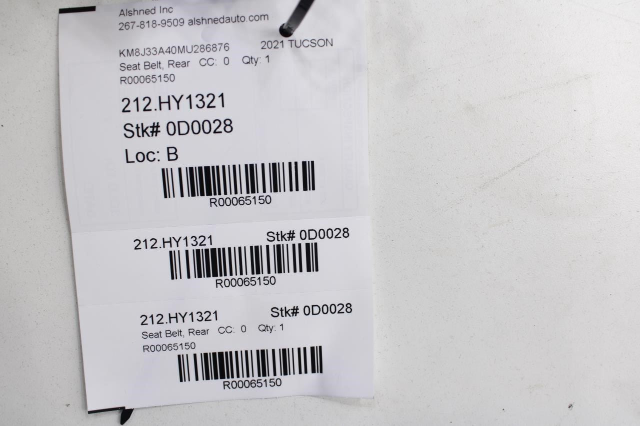 2019-21 Hyundai Tucson Value Rear RH 2nd Row Seat Belt Retractor 89820-D3500-UUE - Alshned Auto Parts