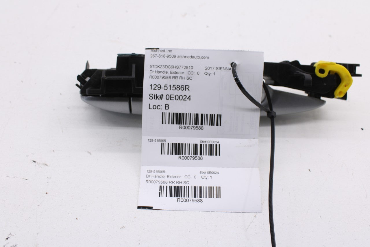 2011-19 Toyota Sienna LE 3.5L FWD Rear Passenger Right Side Door Exterior Handle - Alshned Auto Parts