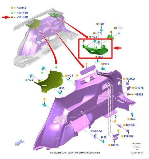 20-23 Ford Explorer Rear Right Side Quarter Pillar Trim Panel LB5B-S51748-CA OEM - Alshned Auto Parts