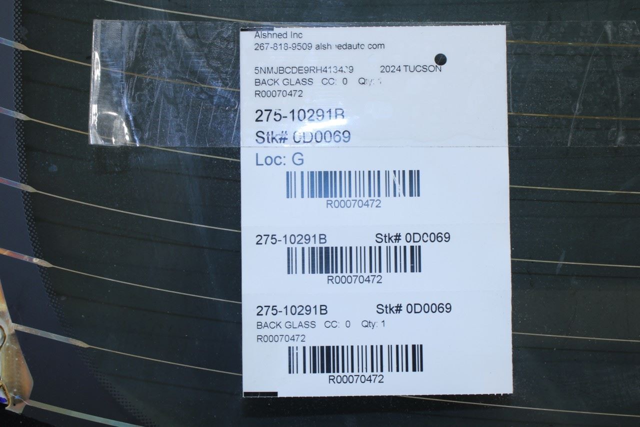 2022-2024 Hyundai Tucson SEL Liftgate Tailgate Back Door Glass 87110-N9010 OEM - Alshned Auto Parts