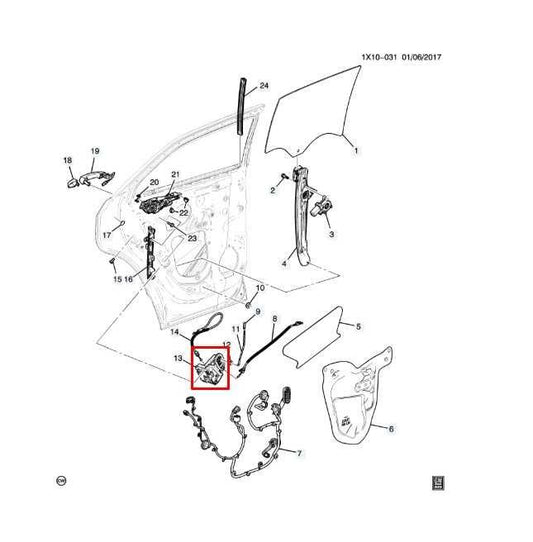 2018-2024 Chevrolet Equinox LT Rear Left Door Lock Latch Actuator 13546550 OEM - Alshned Auto Parts