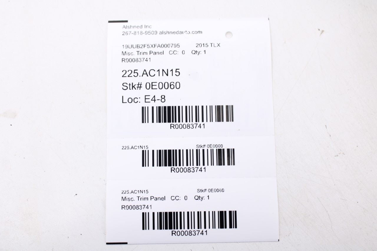 2015-20 Acura TLX Tech Front Windshield RH and LH A-Pillar Trim Cover Panel Set - Alshned Auto Parts