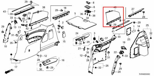 18-26 Honda Odyssey Touring Rear Driver Left Quarter Panel Window Blind Sunshade - Alshned Auto Parts