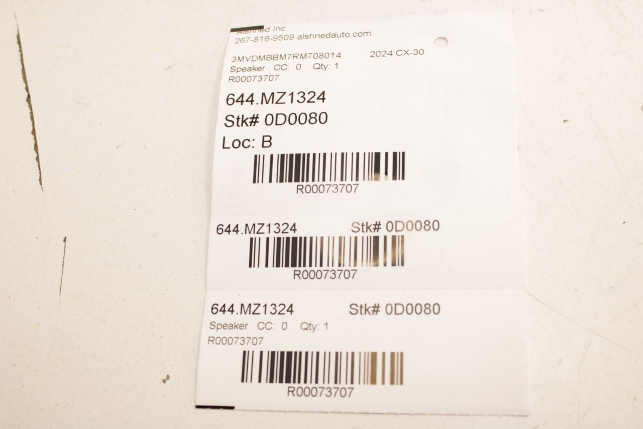 20-25 Mazda CX-30 2.5 S Front Right and Left Side Door Audio Speaker BDTS-66-960 - Alshned Auto Parts