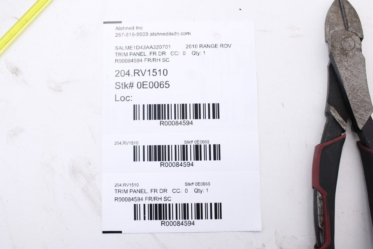 10-12 Land Rover Range Rover HSE Front Right Door Trim Panel LR009602 OEM *ReaD* - Alshned Auto Parts