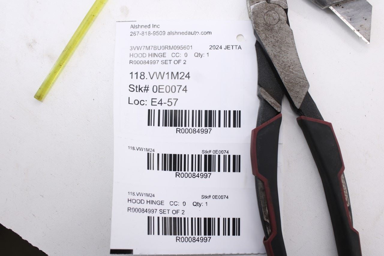 19-26 Volkswagen Jetta SE Front Right Passenger and Left Driver Side Hood Hinge10