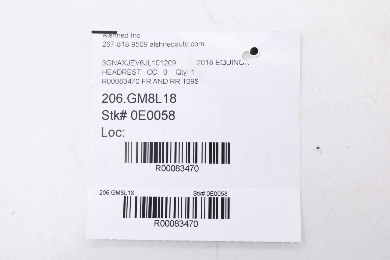 2018-20 Chevrolet Equinox LT Front Rear 2nd Row RH and LH Side Seat Headrest Set - Alshned Auto Parts