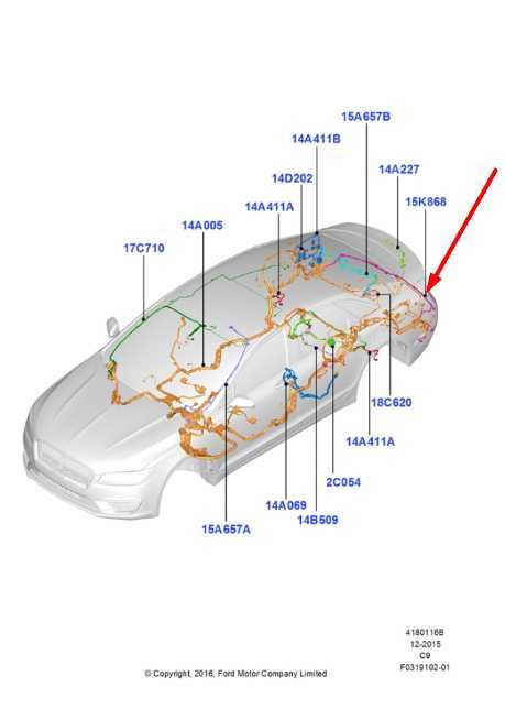 17-20 Lincoln MKZ Reserve Rear Bumper Wire Harness w Park Sensors HP5T-15K868-AC - Alshned Auto Parts