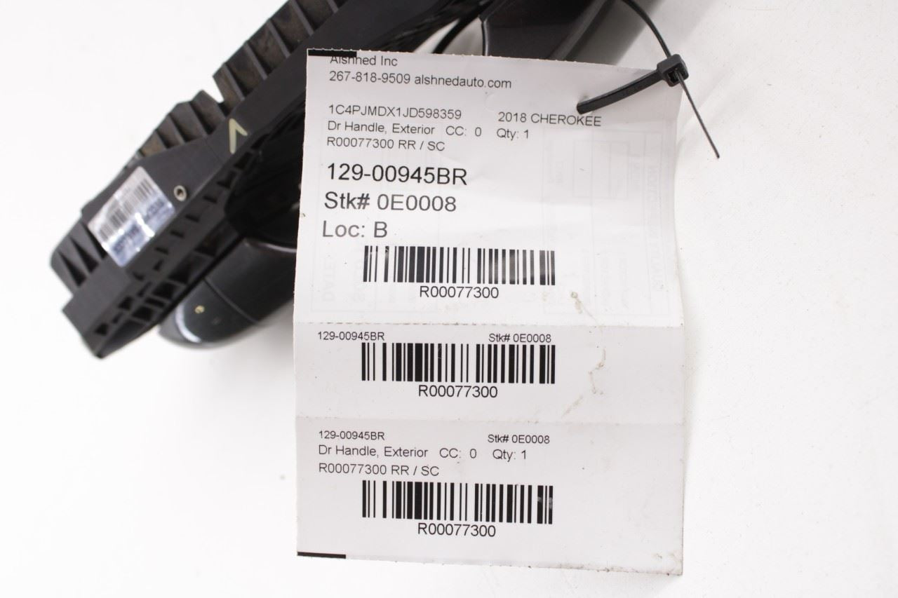 14-23 Jeep Cherokee Limited 3.2L Rear Passenger Right Side Door Exterior Handle - Alshned Auto Parts