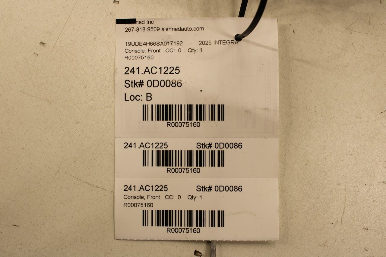 23-25 Acura Integra A-Spec 1.5L Front Center Console Trim Panel w/ Power Outlet - Alshned Auto Parts