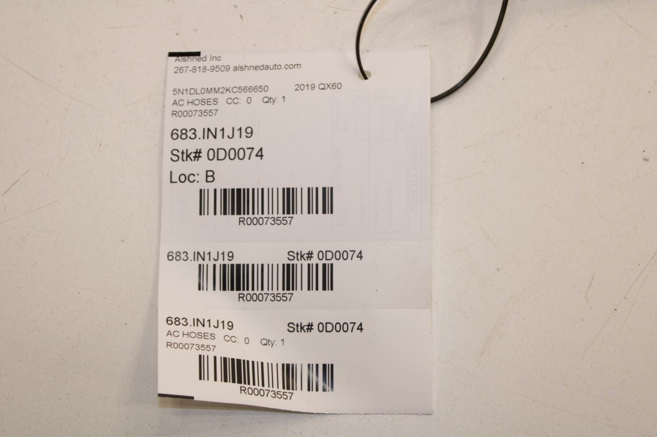 16-20 Infiniti QX60 Pure 3.5L AWD AC Conditioning Suction Flexible Low Hose Tube - Alshned Auto Parts