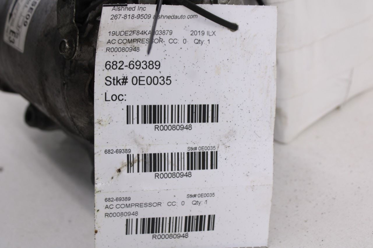 19-22 Acura ILX Technology A-Spec 2.4L Air Conditioning Compressor 38810-R4H-A01 - Alshned Auto Parts