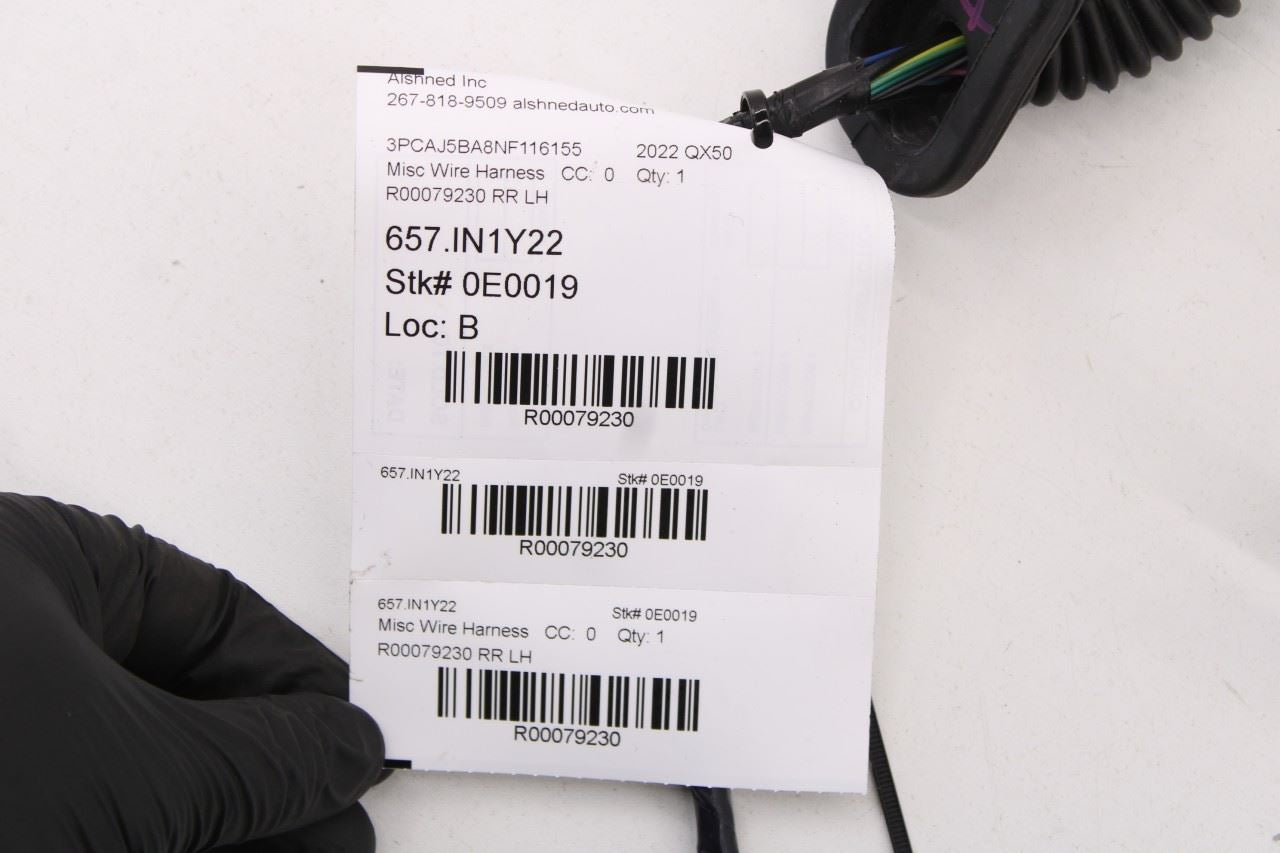2022-2025 Infiniti QX50 LUXE Rear Left Side Door Wire Harness 24127-9CM0A OEM - Alshned Auto Parts
