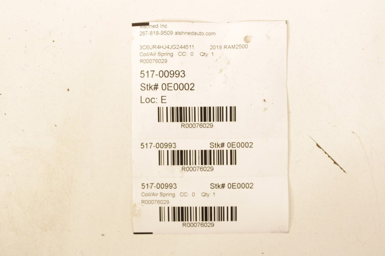 14-18 RAM 2500 Tradesman Front Right Passenger and Left Driver Side Coil Spring - Alshned Auto Parts