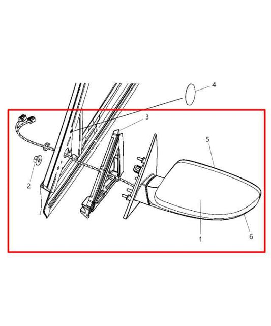 2012-2019 Chrysler 300 Passenger Right Side Rear View Mirror 1LE50JWDAG OEM - Alshned Auto Parts