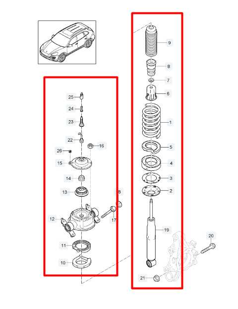 11-18 Porsche Cayenne Platinum AWD Rear Suspension RH Side Shock Strut Absorber - Alshned Auto Parts