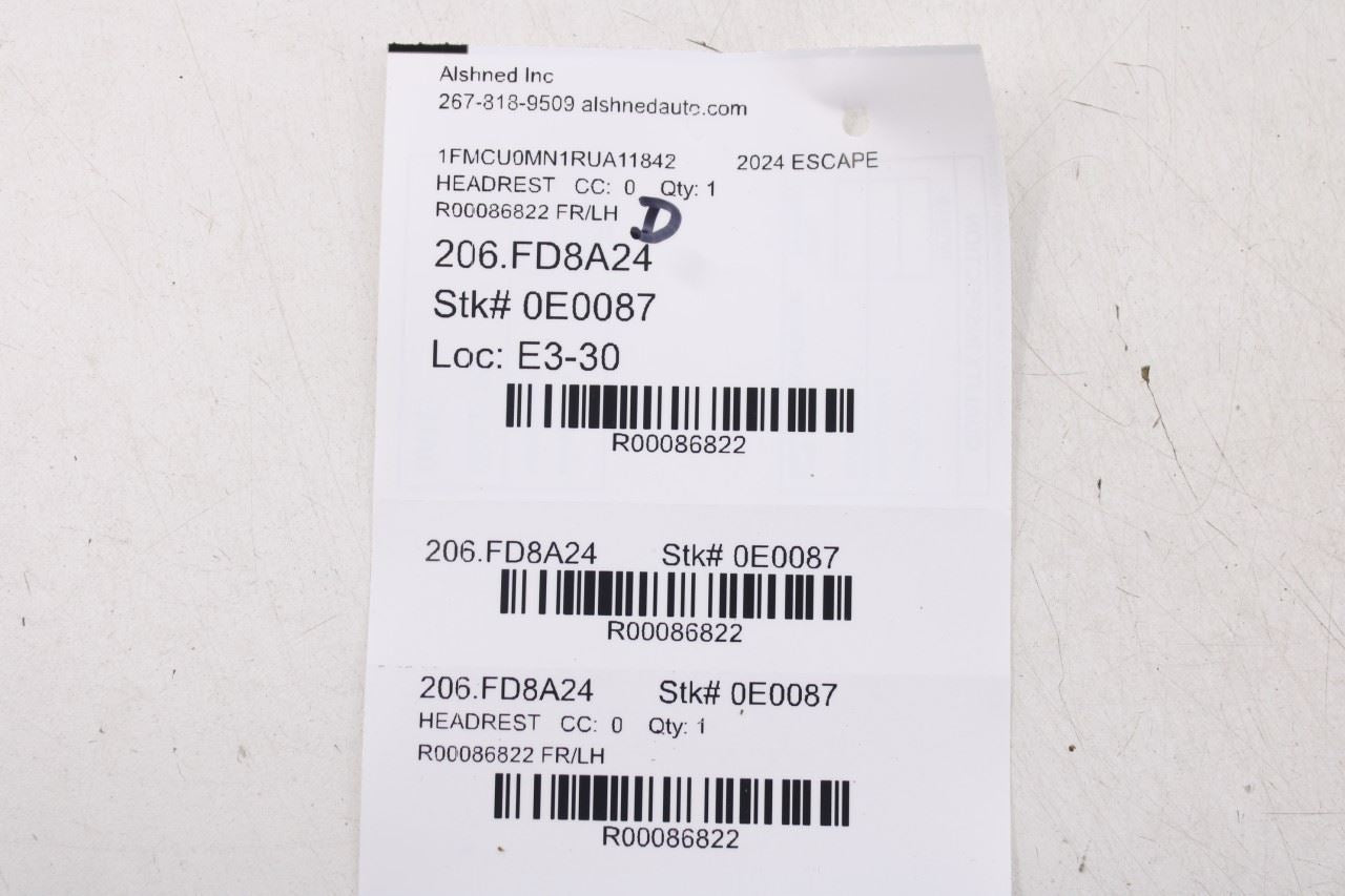 23-26 Ford Escape ST-Line Front Driver Left Side Seat Headrest PJ6Z-58611A08-BB - Alshned Auto Parts