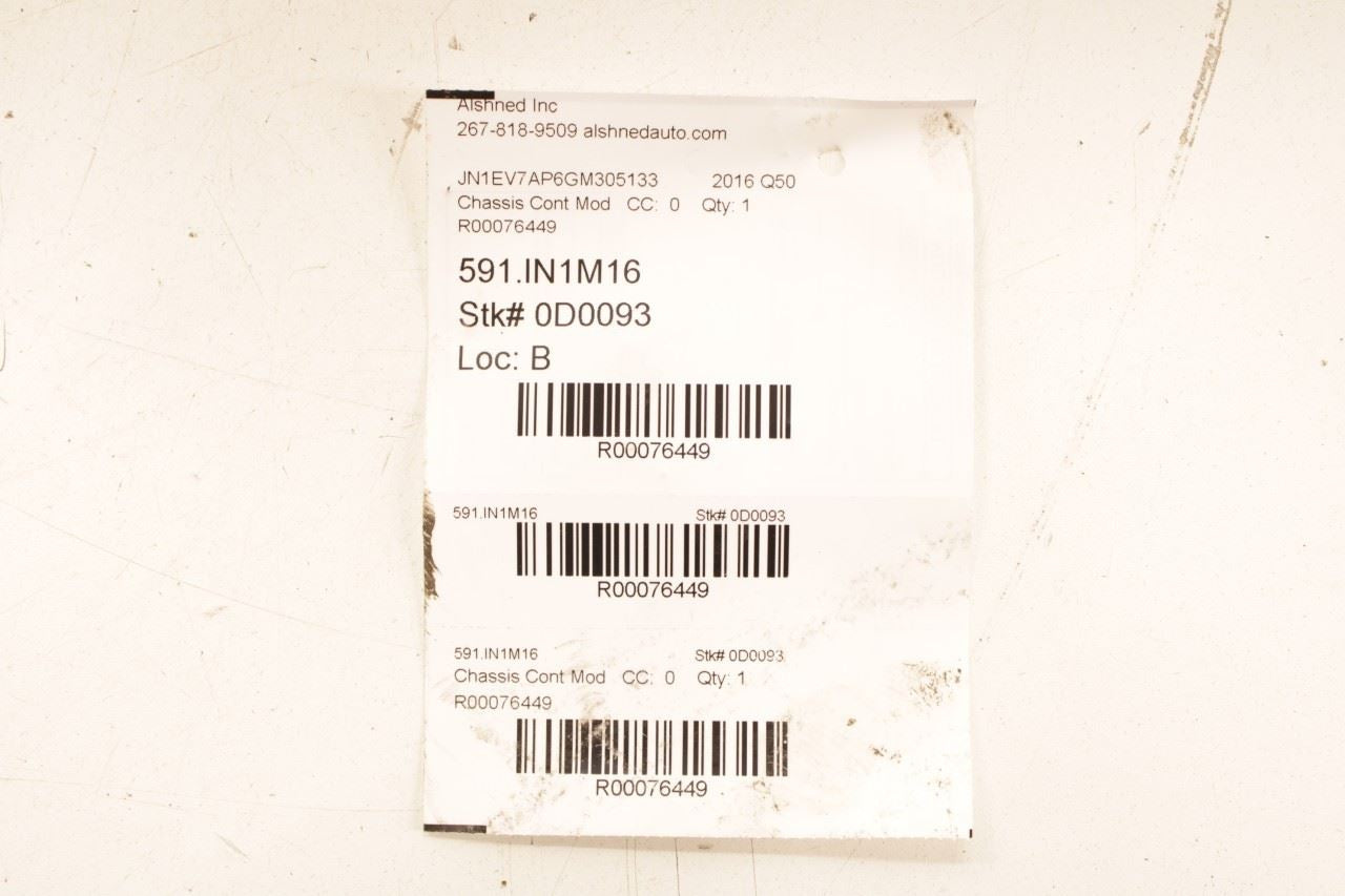 16-2018 Infiniti Q50 Premium Power Steering Sub Control Module 28505-4HK8B OEM - Alshned Auto Parts