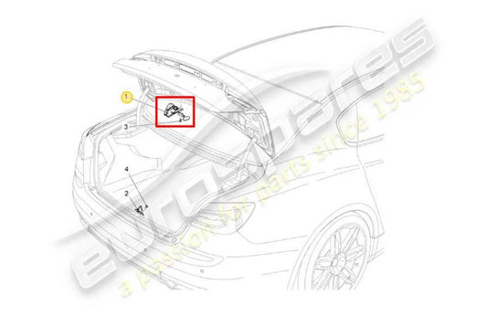 14-17 Maserati Ghibli S Q4 3.0L Trunk Lock Latch Actuator w/ Release Pull Handle - Alshned Auto Parts