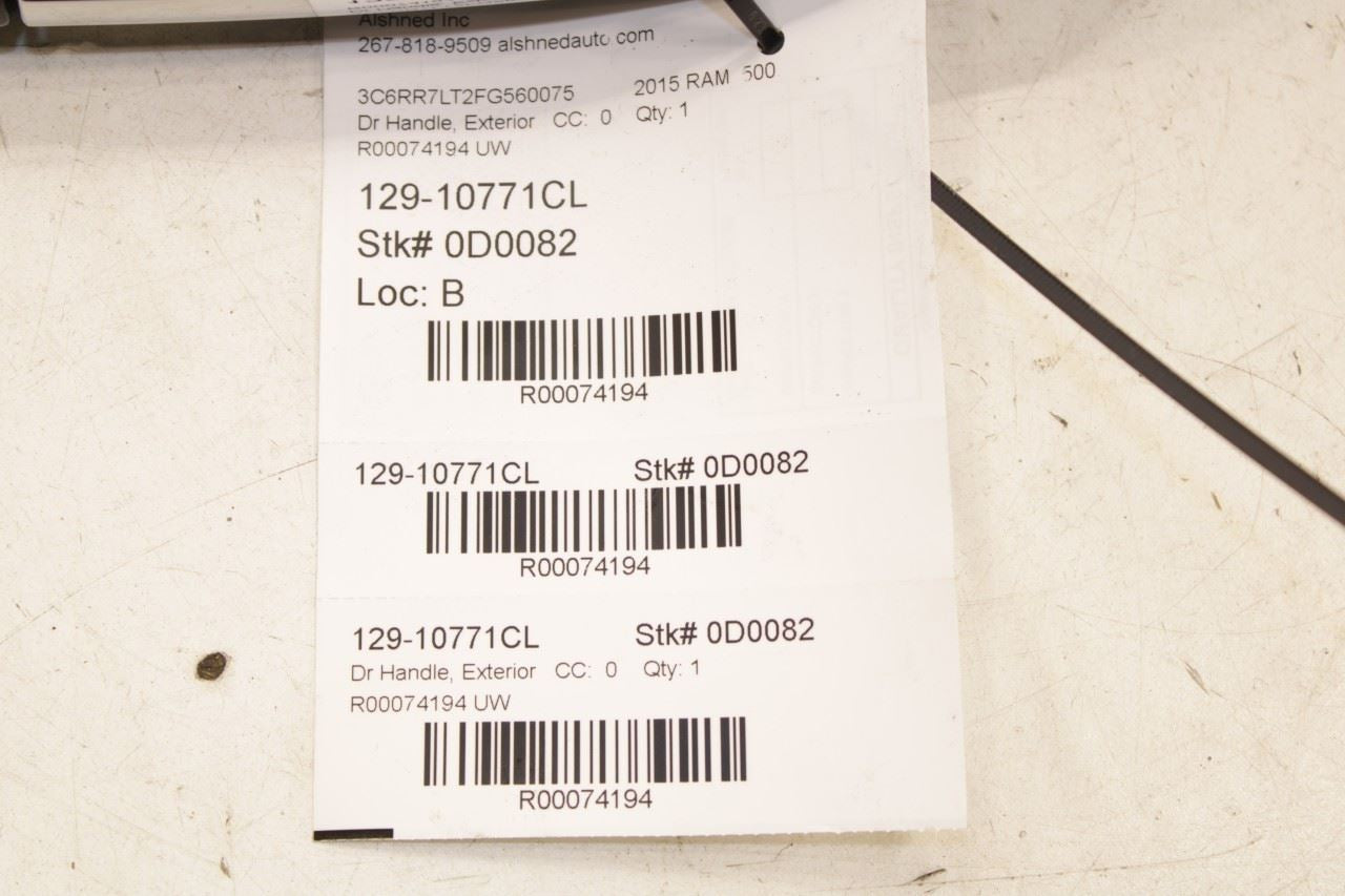 14-15 Ram 1500 Big Horn Crew Cab 5.7L Rear Driver Left Side Door Exterior Handle - Alshned Auto Parts