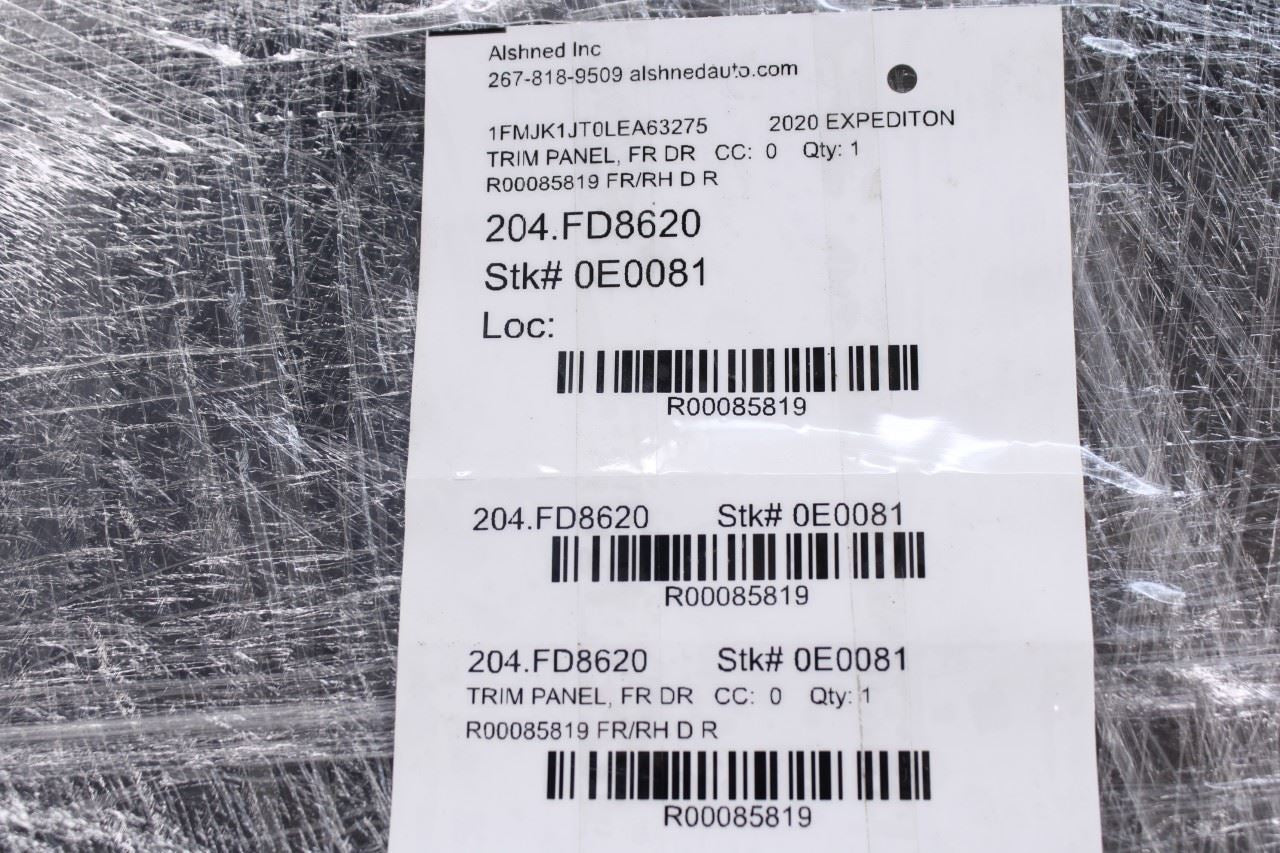 2020-2021 Ford Expedition Max XLT Front Right Passenger Door Trim Panel *ReaD*22