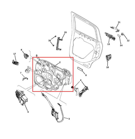 15-23 Jeep Renegade Sport Rear RH Door Window Regulator w/ Carrier Plate *ReaD* - Alshned Auto Parts