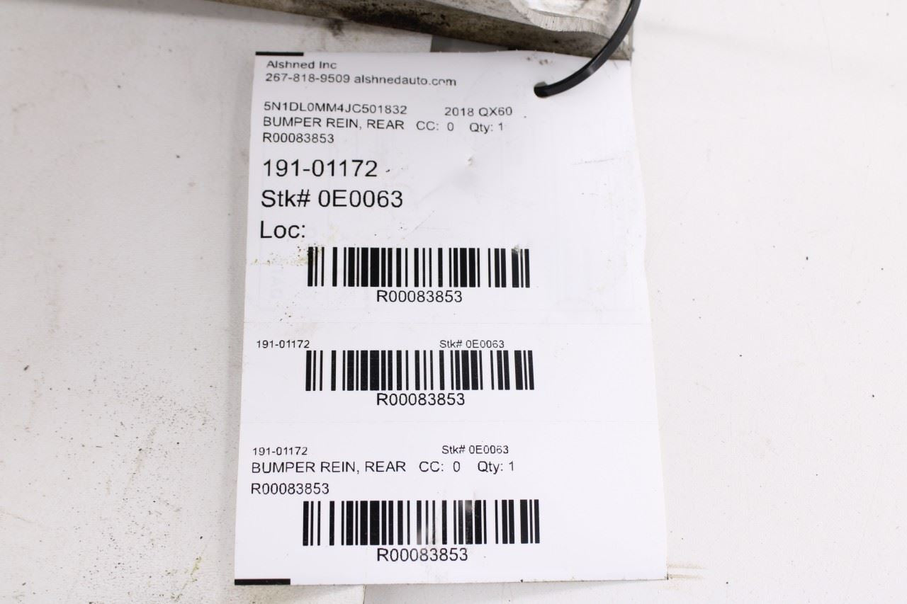 2014-2020 Infiniti QX60 Rear Bumper Reinforcement Impact Bar 85030-9PJ0A OEM15