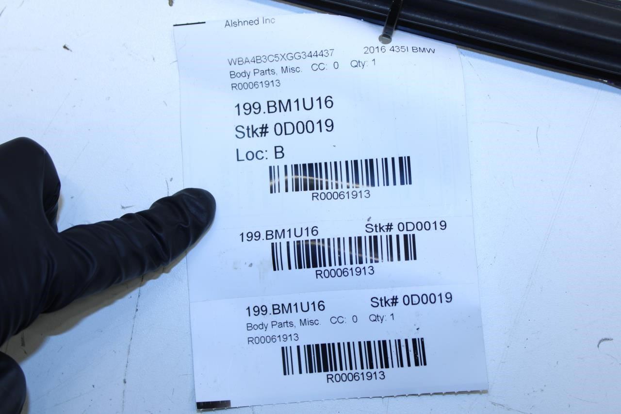 15-16 BMW 435i Gran Coupe xDrive Rear Left Door Inner Belt Weatherstrip 7310207 - Alshned Auto Parts