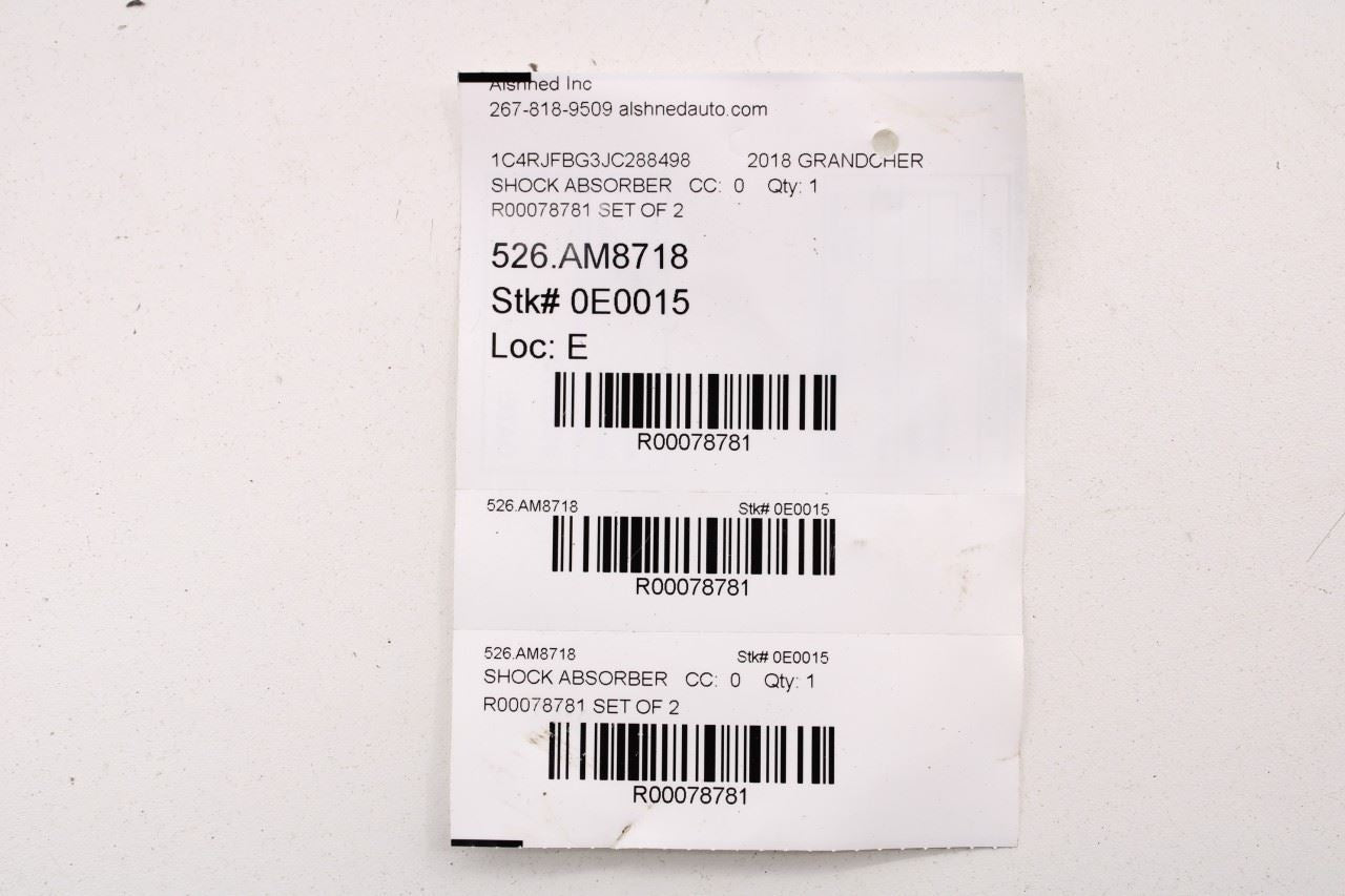 16-22 Jeep Grand Cherokee Limited Rear Right and Left Side Shock Strut Absorber - Alshned Auto Parts