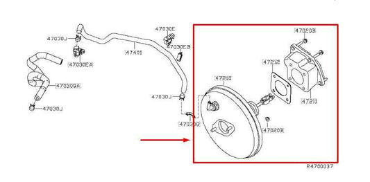 2013-2019 Nissan Sentra SV Power Brake Booster 46007-3SG1B OEM - Alshned Auto Parts