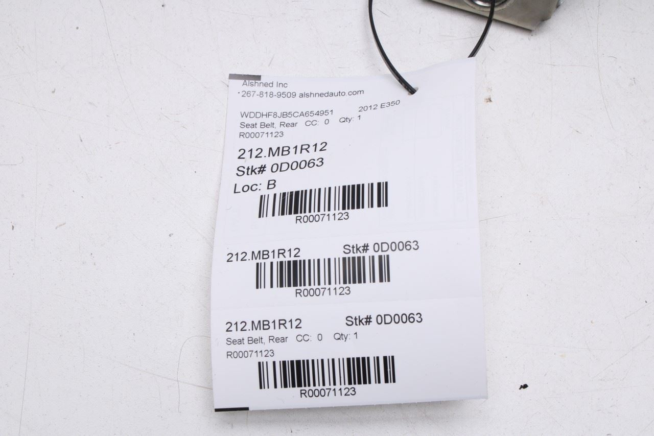 2010-16 Mercedes-Benz E350 Sport 4Matic Rear Center 2nd Row Seat Belt Retractor - Alshned Auto Parts