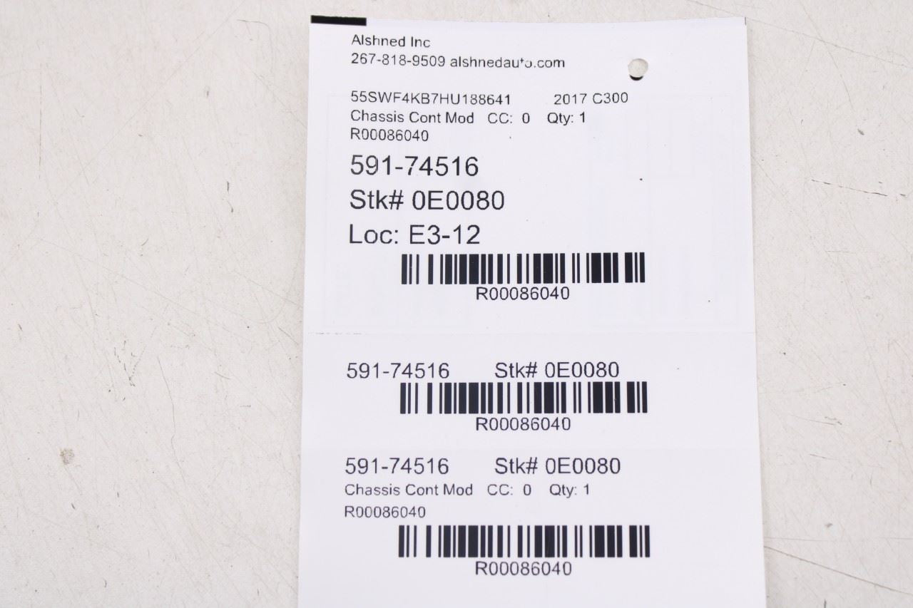 2015-2018 Mercedes-Benz C 300 4Matic Rear Trunk SAM Computer Control Module OEM22