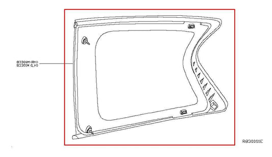 2014-2020 Infiniti QX60 Rear Right Side Quarter Window Glass 83300-9NP0A *ReaD* - Alshned Auto Parts