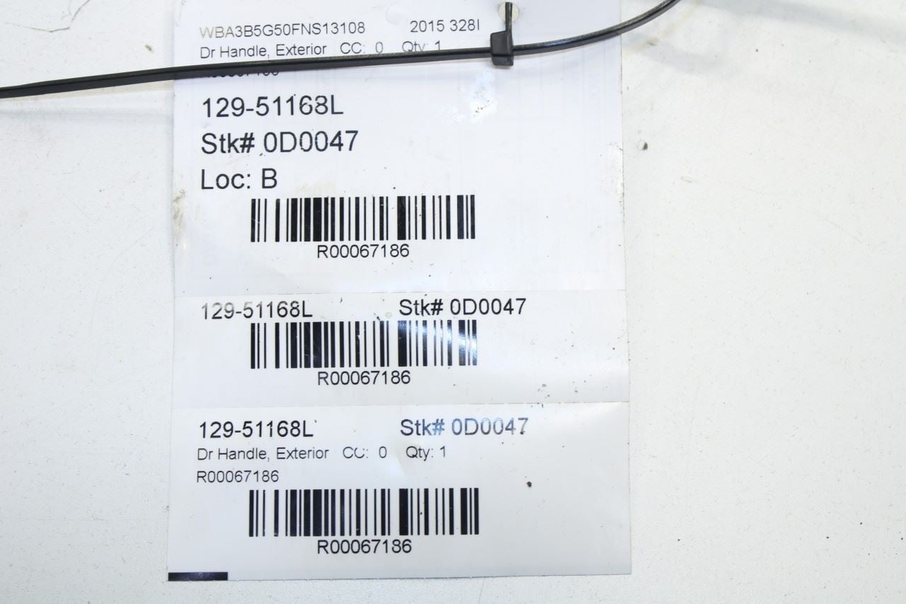 09-16 BMW 328i xDrive SULEV 2.0L AWD Rear Driver Left Side Door Exterior Handle - Alshned Auto Parts
