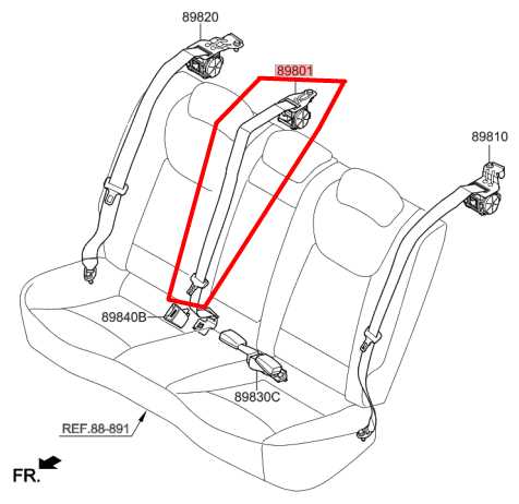 2016-2020 Hyundai Elantra SEL 2.0L FWD Rear Center 2nd Row Seat Belt Retractor - Alshned Auto Parts