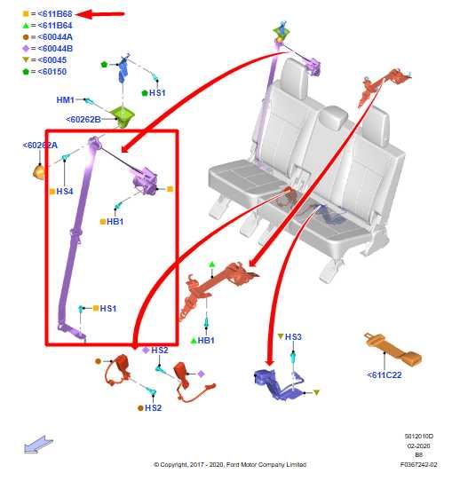 18-21 Ford Expedition Rear Left 3rd Row Seat Belt Retractor JL1B-C699D74-FE OEM - Alshned Auto Parts