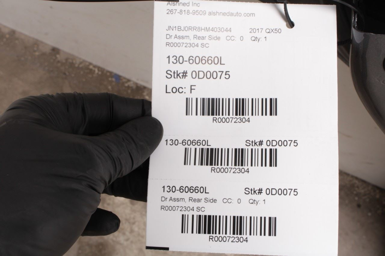 2015-2017 Infiniti QX50 Rear Left Driver Side Door Shell Panel HBA0A-5UBMA OEM - Alshned Auto Parts