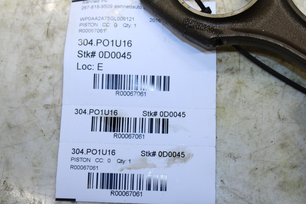 2011-2016 Porsche Panamera 4 3.6L Engine Piston Right No 3 with Connecting Rod - Alshned Auto Parts