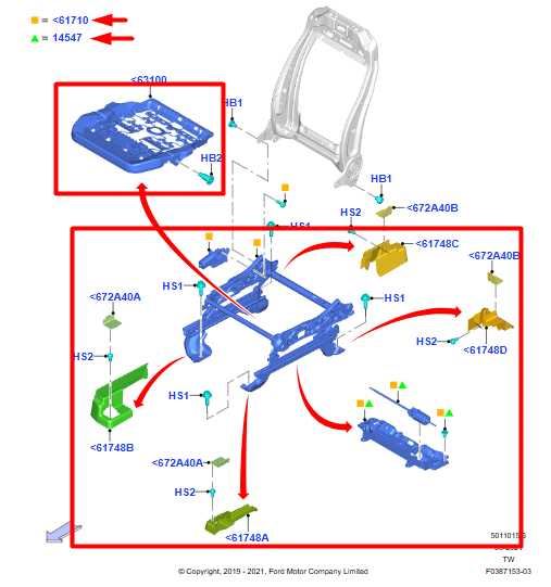 20-25 Ford Explorer Front RH Seat Lower Track Frame w/ Motor L1MZ-9961710-A OEM - Alshned Auto Parts
