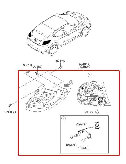 2011-17 Hyundai Veloster Base Rear Left Driver Side Tail Light Lamp 92401-2V000 - Alshned Auto Parts